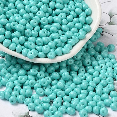 6/0 Opaque Baking Paint Glass Seed Beads SEED-M012-02A-01-1