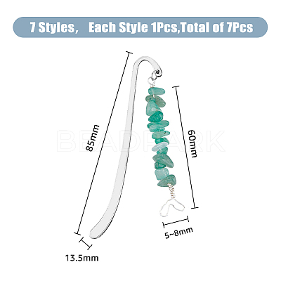 1 Set Alloy Hook Bookmarks AJEW-FH0003-73-1