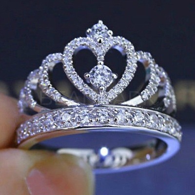 Fashionable Alloy Rhinestone Finger Rings FS-WG5016E-01-1