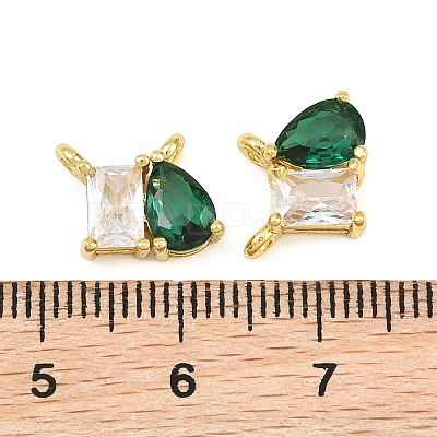 Brass Pave Cubic Zirconia Charms CU-CBA6A75-03G-12-1