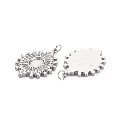 304 Stainless Steel Pendant Enamel Settings STAS-N097-136P-1
