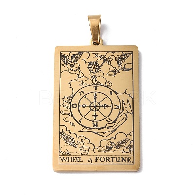 201 Stainless Steel Pendant STAS-B033-01G-10-1