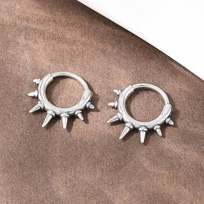 Spiked 316 Stainless Steel Cartilage Earrings AJEW-C044-15AS-1