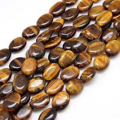 Natural Gemstone Tiger Eye Beads Strands X-G-L164-A-07-1