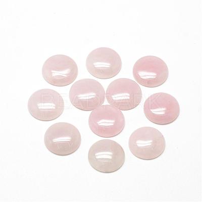 Natural Rose Quartz Cabochons G-R416-16mm-48-1