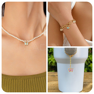 14Pcs Alloy Glass Pendants FIND-TADJ0001-08-1