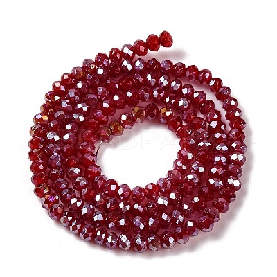 Baking Electroplate Glass Beads Strands X-DGLA-A039-J2MM-B19-1