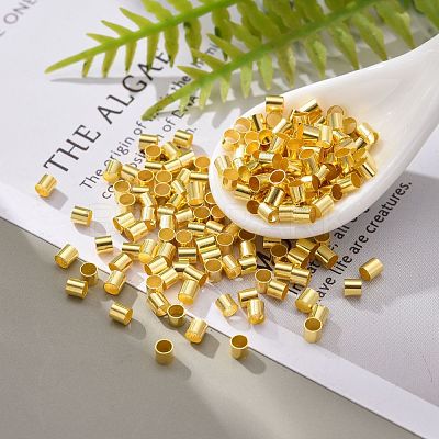 Brass Crimp Beads KK-S070-G-FF-1