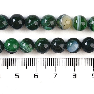 Natural Striped Agate/Banded Agate Beads Strands G-Z060-A01-B27-1