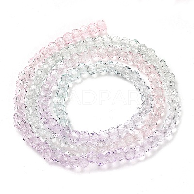 Transparent Painted Glass Beads Strands X-DGLA-A034-T2mm-A23-1