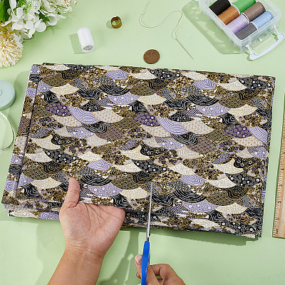 Japanese Style Cotton Fabric DIY-WH0504-889D-1