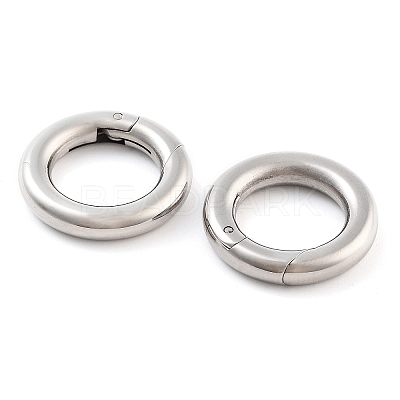 Non-Tarnish 316 Stainless Steel Spring Gate Rings STAS-M296-01P-C-01-1