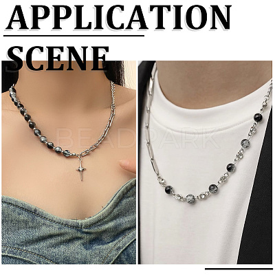 2Strands Crackle Glass Beads Strands GLAA-LT0001-01A-1