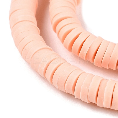 Flat Round Handmade Polymer Clay Bead Spacers X-CLAY-R067-3.0mm-13-1