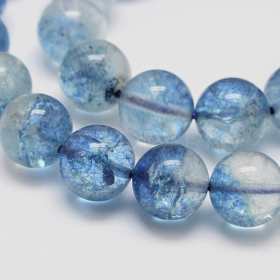Dyed Round Natural Crackle Quartz Beads Strands G-K084-6mm-03A-1