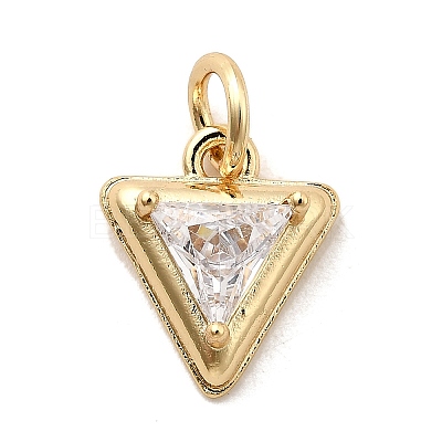 Brass Micro Pave Cubic Zirconia Pendants KK-H089-10A-G-1