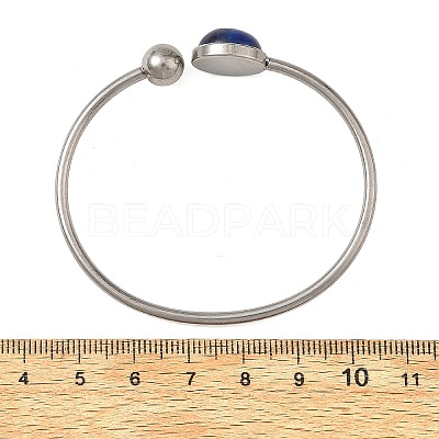304 Stainless Steel Cuff Bangles for Women BJEW-JB14327-1