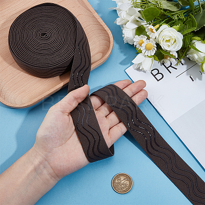 5 Yards Polyester Non-slip Elastic Bands SRIB-GF0001-62B-1