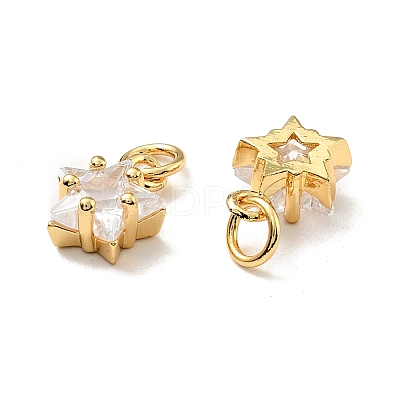 Eco-friendly Brass Micro Pave Cubic Zirconia Pendants X1-KK-D080-44G-01-1