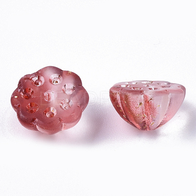 Two Tone Transparent Spray Painted Glass Beads X-GLAA-N035-06A-G03-1