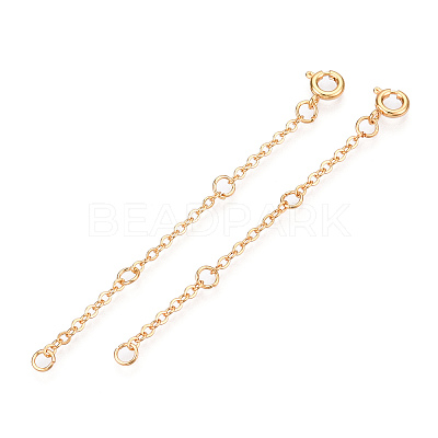 Brass Cable Chain Chain Extender KK-ZX024-36G-C-1