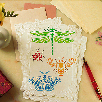 PET Hollow Out Drawing Painting Stencils DIY-WH0391-0559-1