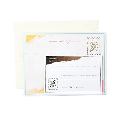 Pop Up 3D Flower Paper Greeting Cards AJEW-L102-01D-1