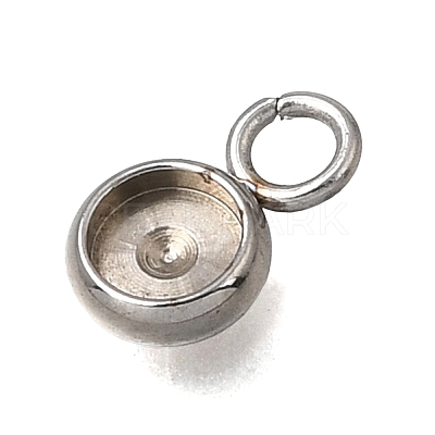 304 Stainless Steel Pendant Cabochon Settings STAS-F365-02A-P-1