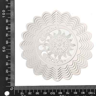 201 Stainless Steel 3D Rotating Hanging Wind Spinner STAS-C166-01C-P-1