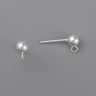 304 Stainless Steel Ball Stud Earring Post STAS-H410-10S-A-1
