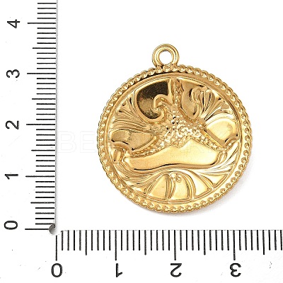 304 Stainless Steel Enamel Pendants STAS-A092-01B-G-1