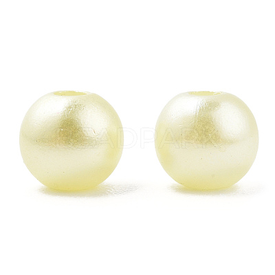 Spray Painted ABS Plastic Imitation Pearl Beads OACR-T015-05A-20-1