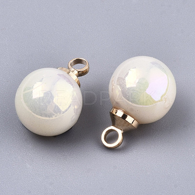Acrylic Imitation Pearl Pendants OACR-N010-020D-01-1