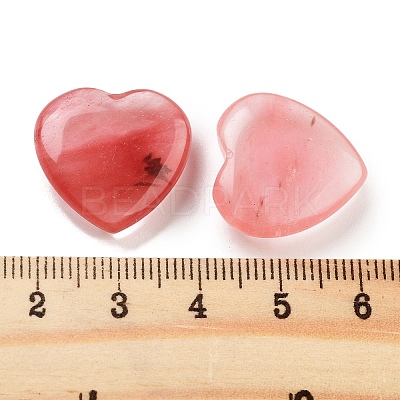 Heart Watermelon Stone Glass Palm Stones G-C134-06A-03-1