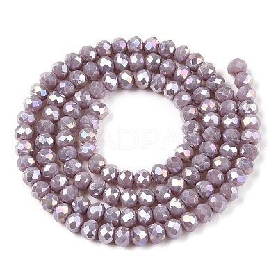 Electroplate Glass Beads Strands EGLA-A044-P4mm-B13-1