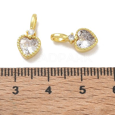 Brass Pave Clear Cubic Zirconia Charms CU-CBA6E4E-19G-B-1
