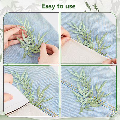2Pcs 2 Styles Computerized Embroidery Cloth Iron On/Sew On Patches PATC-GA0001-44-1
