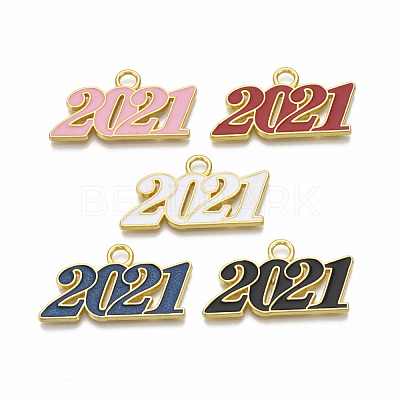 Alloy Enamel Pendants PALLOY-T078-03-1