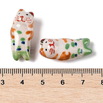 Hand-Painted Porcelain Beads X-PORC-R001-01F-1