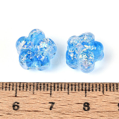 Handmade Foil Lampwork Beads Strands FOIL-T008-06E-1