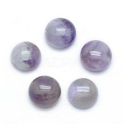 Natural Amethyst Cabochons G-P393-R14-8MM-1