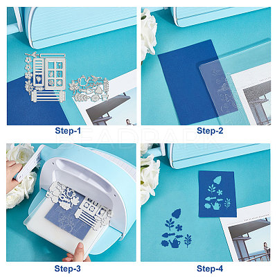 Carbon Steel Cutting Dies Stencils DIY-WH0309-1344-1
