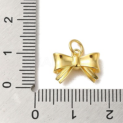925 Sterling Silver Bowknot Charms STER-K180-01G-1