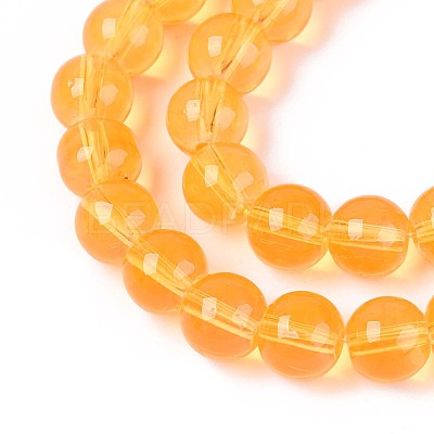 Baking Paint Glass Beads Strands DGLA-Q023-8mm-DB47-1