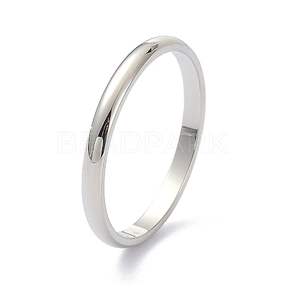 Non-Tarnish 2mm Polished Plain Dome Finger Ring for Girl Women RJEW-C012-05G-P-1
