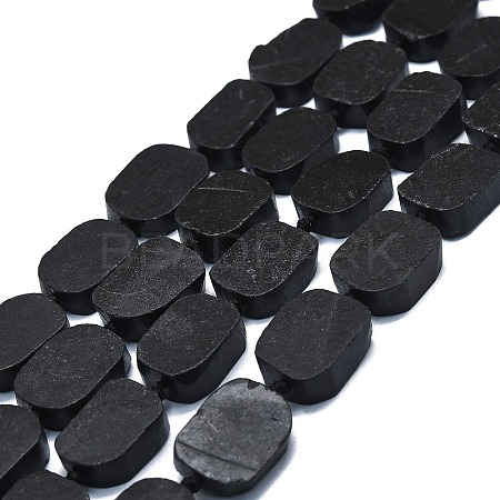 Natural Shungite Beads Strands G-K245-J22-01-1