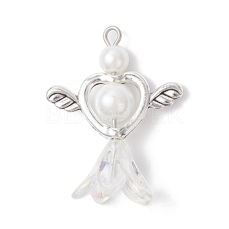 Acrylic & Tibetan Style Alloy Pendants PALLOY-JF04330-01-1