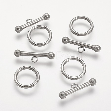 304 Stainless Steel Toggle Clasps STAS-P104-02P-1