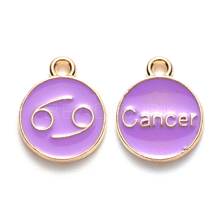 Alloy Enamel Pendants X-ENAM-S124-01B-01D-1