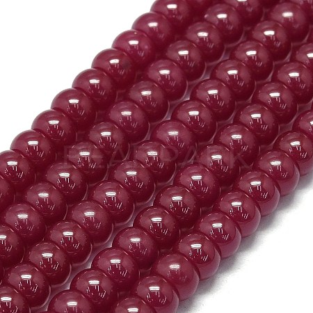 Lab Grown Red Corundum Beads Strands G-G106-O01-01-1-1